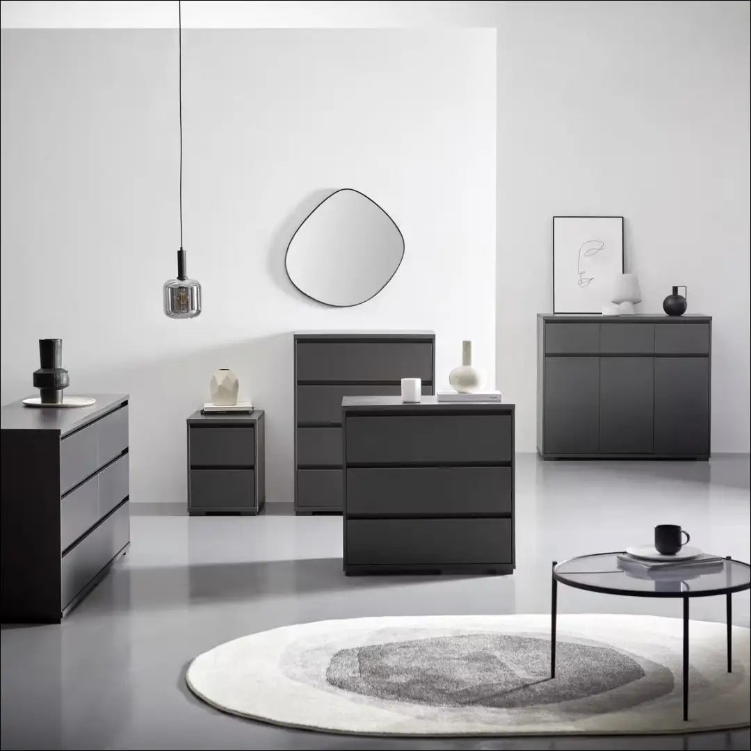 Komoda SI2175 - €170 Save 50% 100-200, __label:Pristatymas 1-2 d.d., color-pilka, komodos, material-mediena €100