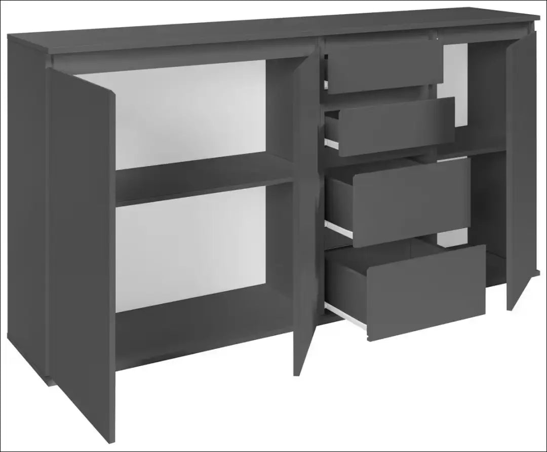 Komoda SI2177 - €130 Save 60% 100-200, __label:Pristatymas 1-2 d.d., color-pilka, material-mediena, pazeistas €100
