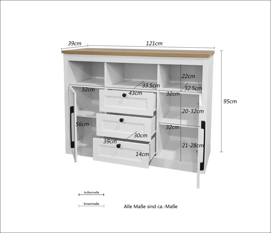 Komoda SI2253 - €215 Save 50% __label:Pristatymas 1-2 d.d., color-balta, color-ruda, komodos, material-mdf Virš €200