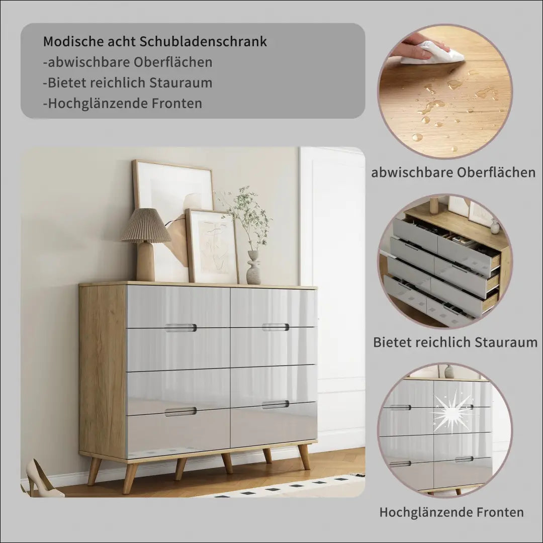 Komoda SI2261 - €240 Save 50% __label:Pristatymas 1-2 d.d., color-pilka, color-ruda, komodos, material-mdf Virš €200