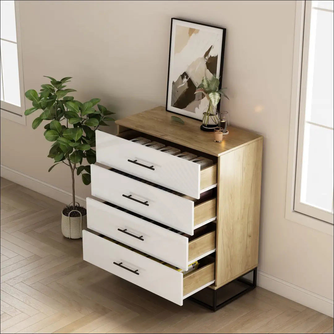 Komoda SI2274 - €95 Save 50% 50-100, __label:Pristatymas 1-2 d.d., color-balta, color-ruda, komodos Balta Dressers