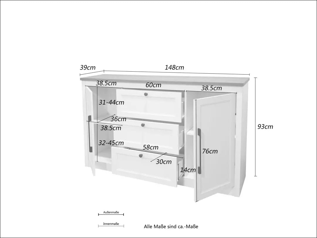 Komoda SI2276 - €220 Save 50% __label:Pristatymas 1-2 d.d., biuro-baldai, color-balta, color-ruda, komodos Virš €200
