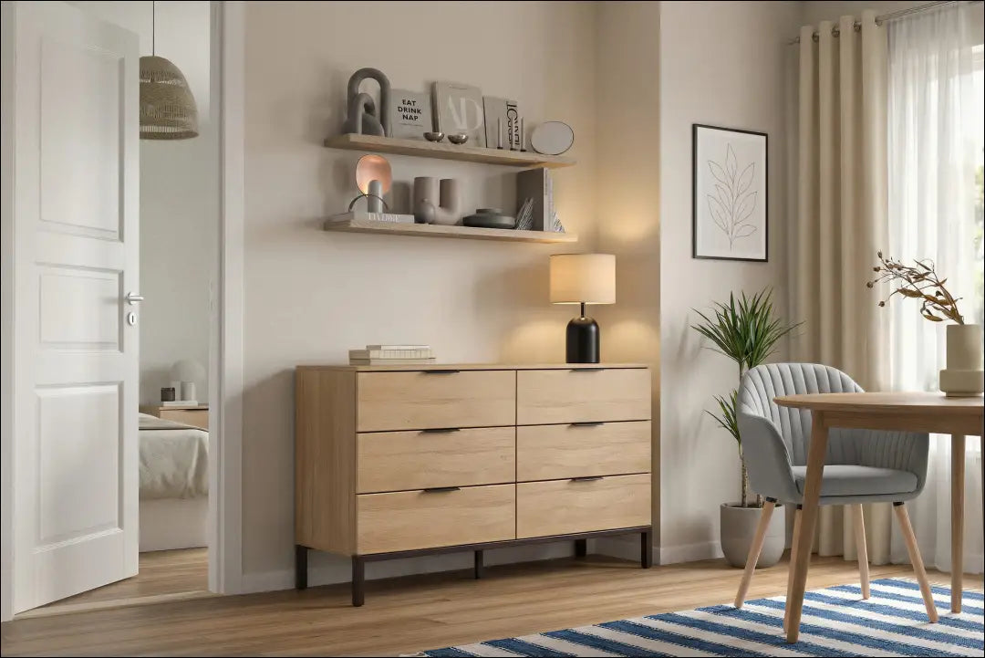 Komoda SI2349 - €230 Save 50% __label:Pristatymas 1-2 d.d., color-ruda, komodos, material-mdf, miegamojo Virš €200