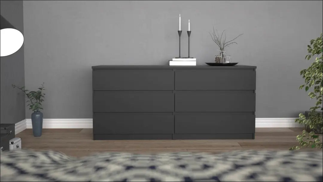 Komoda SI2360 - €210 Save 50% __label:Pristatymas 1-2 d.d., color-juoda, komodos, material-mediena, miegamojo Juoda