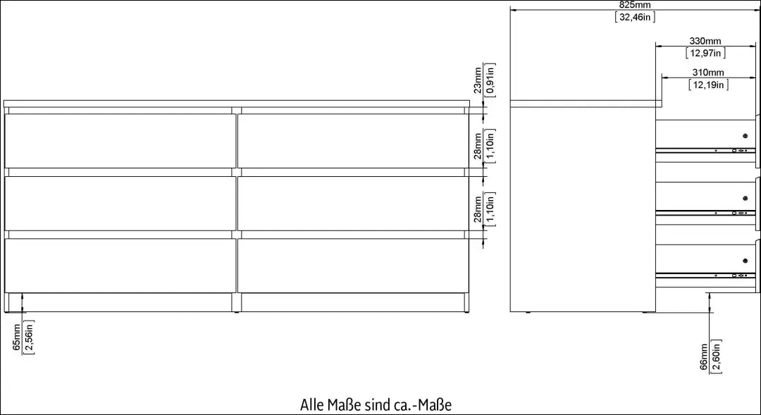 Komoda SI2360 - €210 Save 50% __label:Pristatymas 1-2 d.d., color-juoda, komodos, material-mediena, miegamojo Juoda
