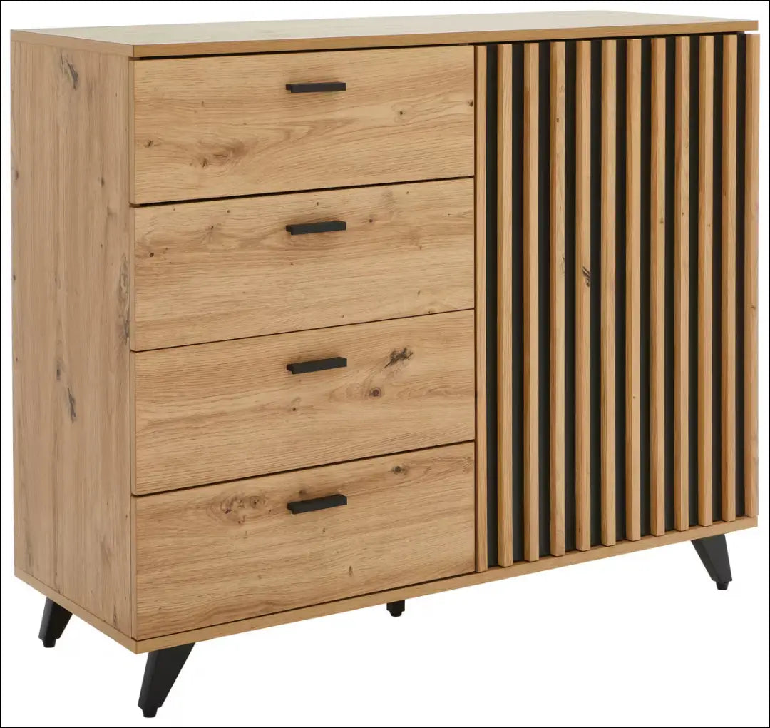 Komoda SI2432 - €145 Save 50% 100-200, __label:Pristatymas 1-2 d.d., color-juoda, color-ruda, komodos Juoda Dressers