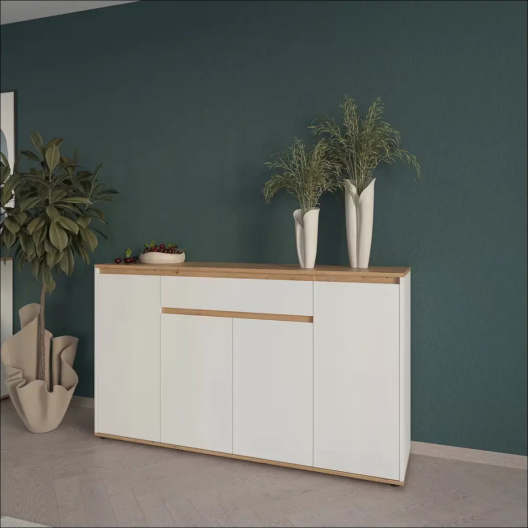 Komoda SI2455 - €69 Save 80% 50-100, __label:Pristatymas 1-2 d.d., color-balta, color-ruda, material-mediena Balta