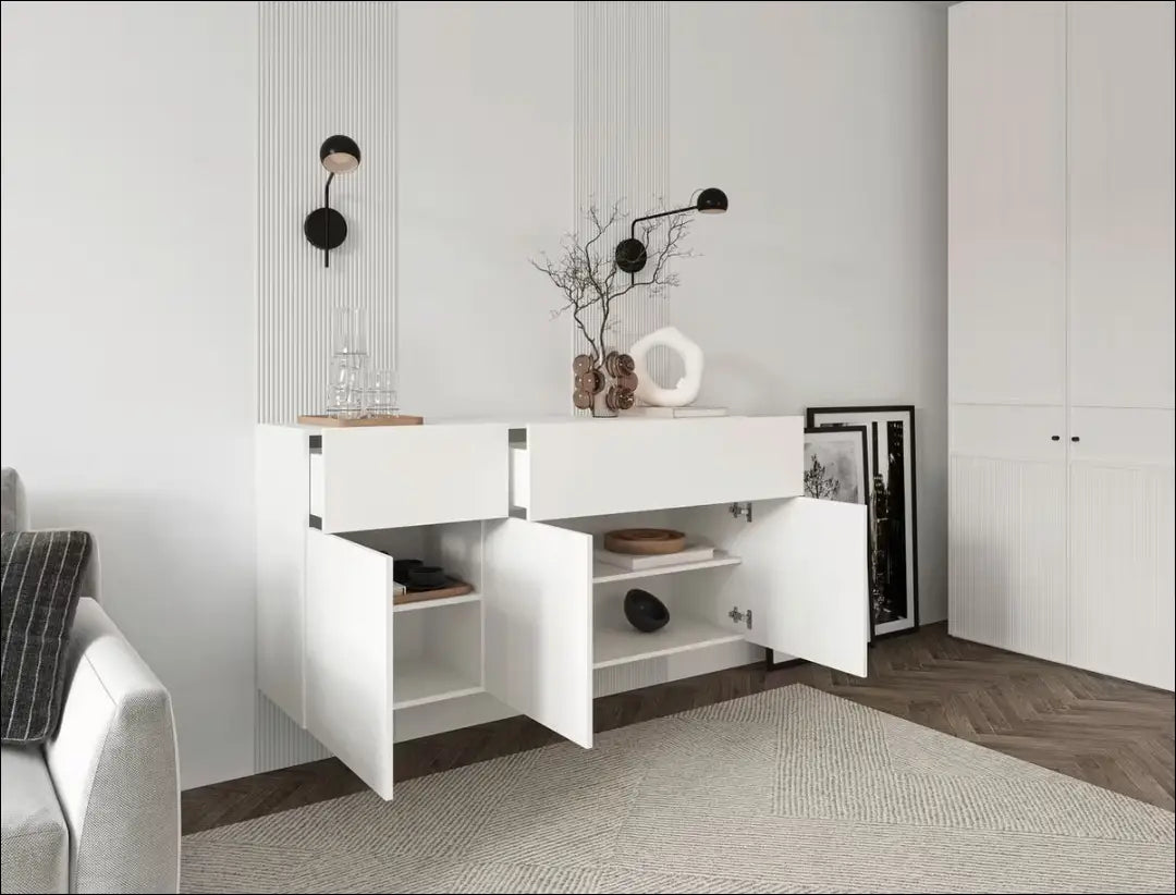 Komoda SI2481 - €90 Save 60% 50-100, __label:Pristatymas 1-2 d.d., color-balta, material-mediena, pazeistas Balta