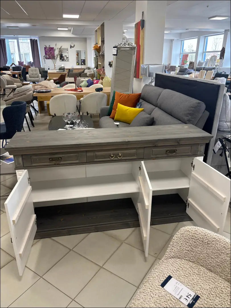 Komoda SI2500 - €280 Save 50% __label:Pristatymas 1-2 d.d., biuro-baldai, biuro-lentynos, color-balta, color-ruda Virš