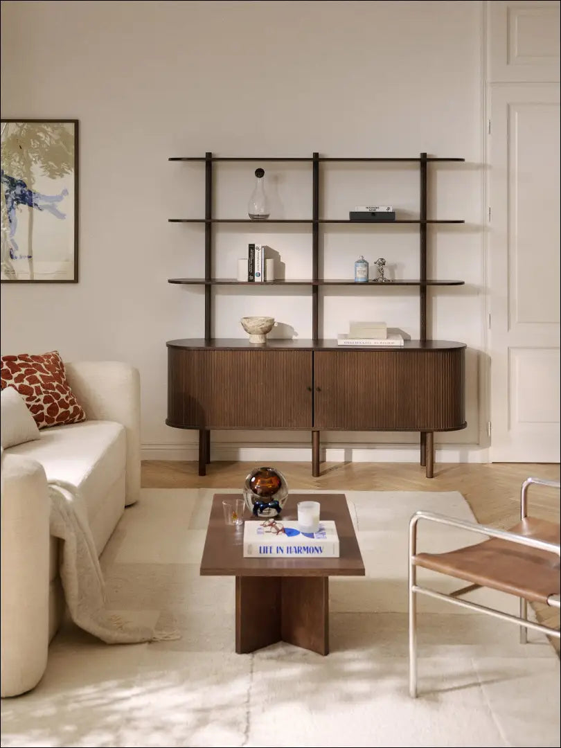 Komoda su lentynomis SI1786 - €630 Save 55% __label:Pristatymas 1-2 d.d., color-ruda, material-mdf,