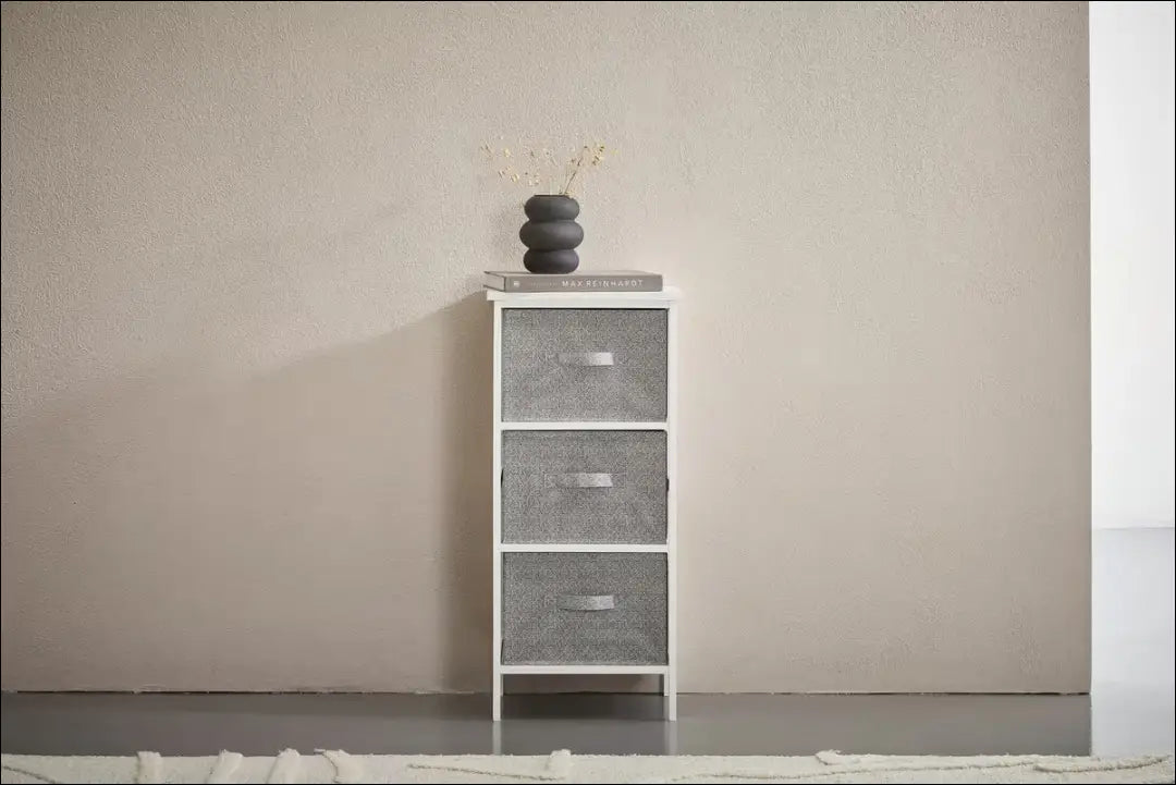 Komodėlė SI2470 - €18 Save 50% __label:Pristatymas 1-2 d.d., color-balta, color-pilka, komodos, material-mediena Balta