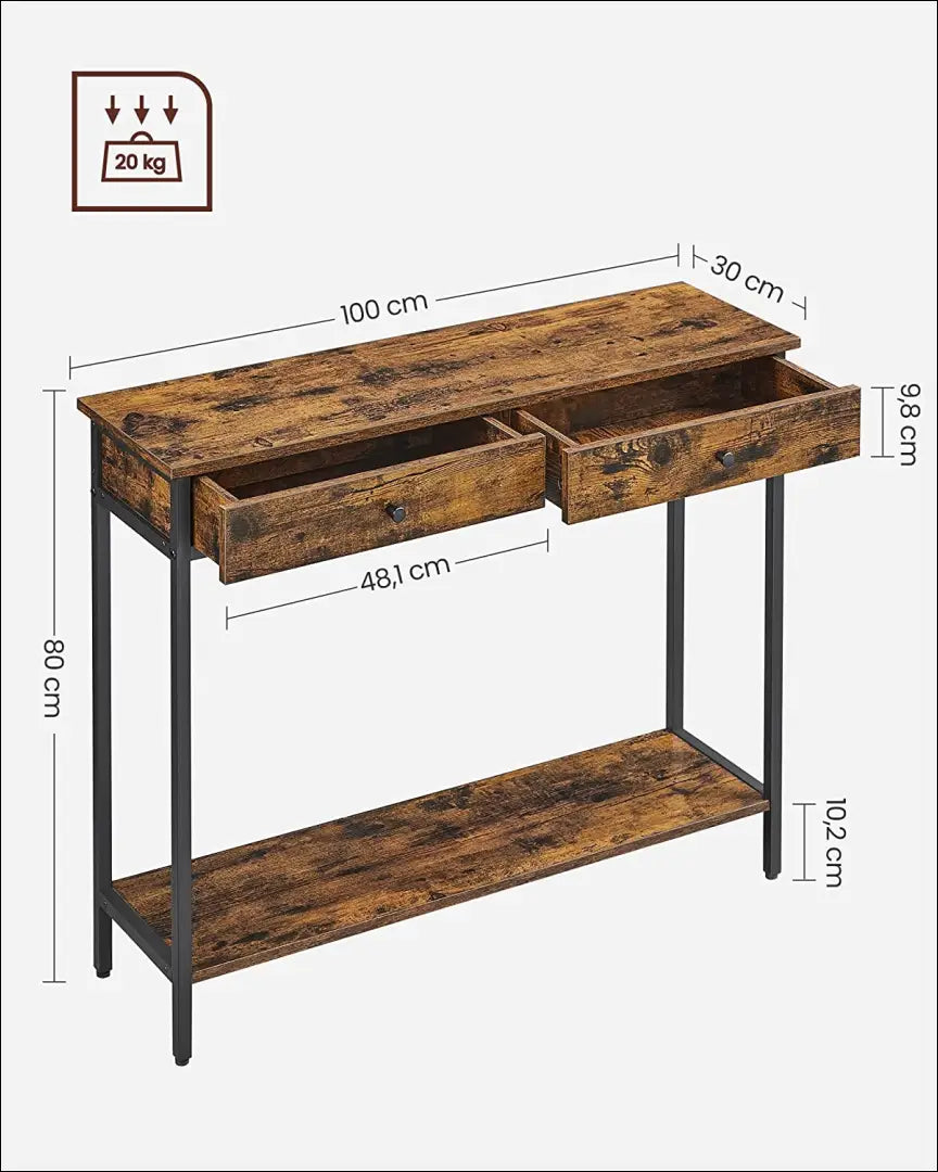 Konsolė SM393 - €112 Save 40% 100-200, __label:Pristatymas 5-14 d.d., konsoles, notouch30, song 100x30x80cm / Ruda