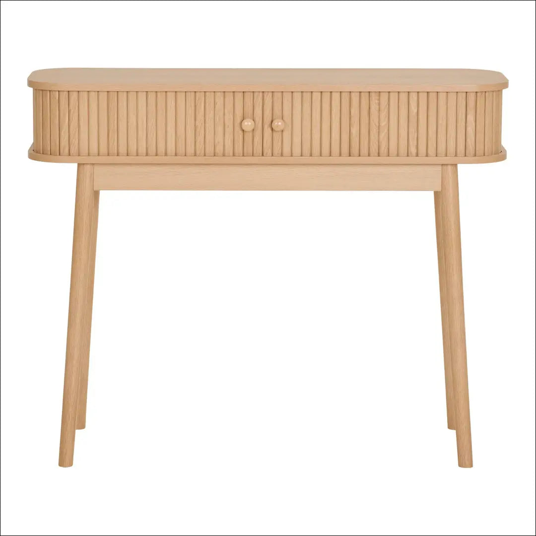 Konsolinis staliukas 2 durelės natūralios spalvos 100 x 30 80 cm RD464 - €160 Save 15% 100-200, Console tables,