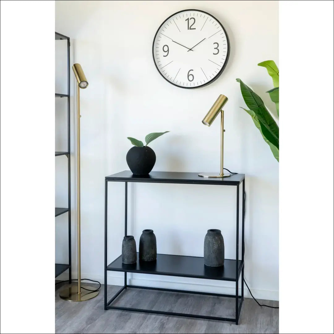 Konsolinis staliukas 2 lentynos juodas rėmas 80x36x80 cm RD456 - €82 Save 15% 50-100, __label:Pristatymas 5-14 d.d.,
