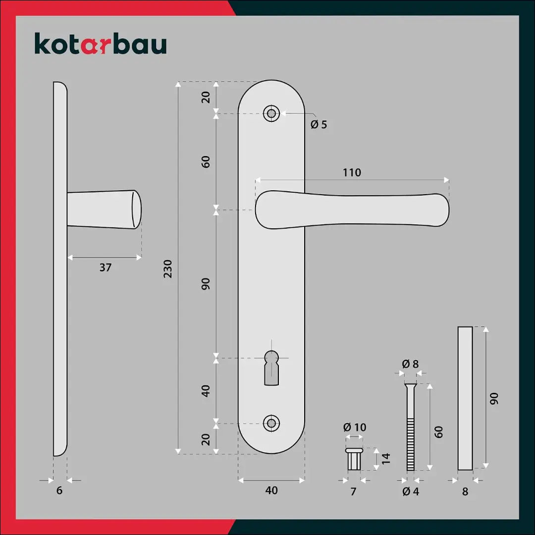 KOTARBAU durų rankena SP282 - €6 Save 50% __label:Pristatymas 1-2 d.d., color-ruda, kita, material-metalas, under-25
