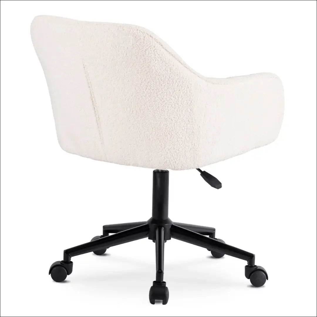 Kreminės/juodos spalvos „Boucle“ besisukanti kėdė TE2598 - €89.89 Save 15% __label:Pristatymas 5-14 d.d., Newelite