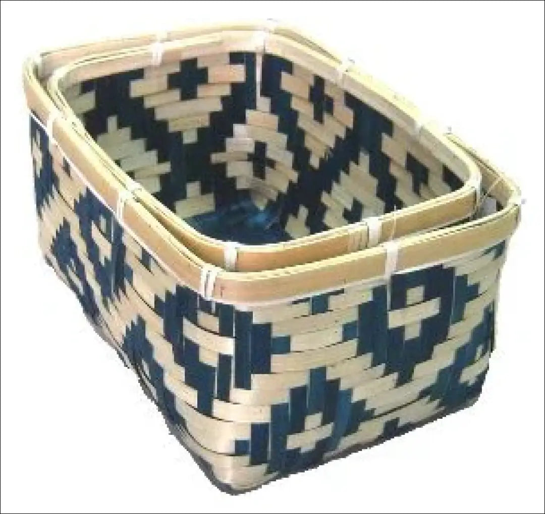 Krepšelių komplektas (2vnt) DI8243 - €7 Save 55% __label:Pristatymas 1-2 d.d., color-melyna, color-ruda, dekoracijos,