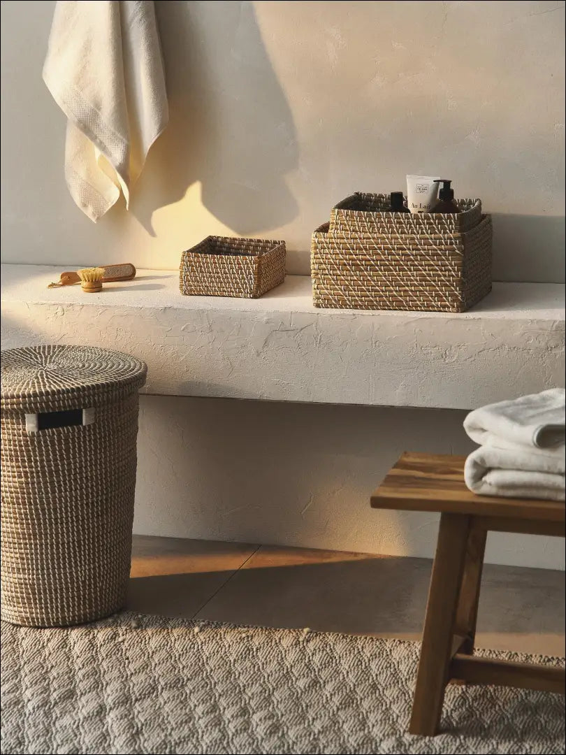 Krepšelių komplektas (3vnt) DI9844 - €31 Save 55% 25-50, __label:Pristatymas 1-2 d.d., color-balta, color-smelio,