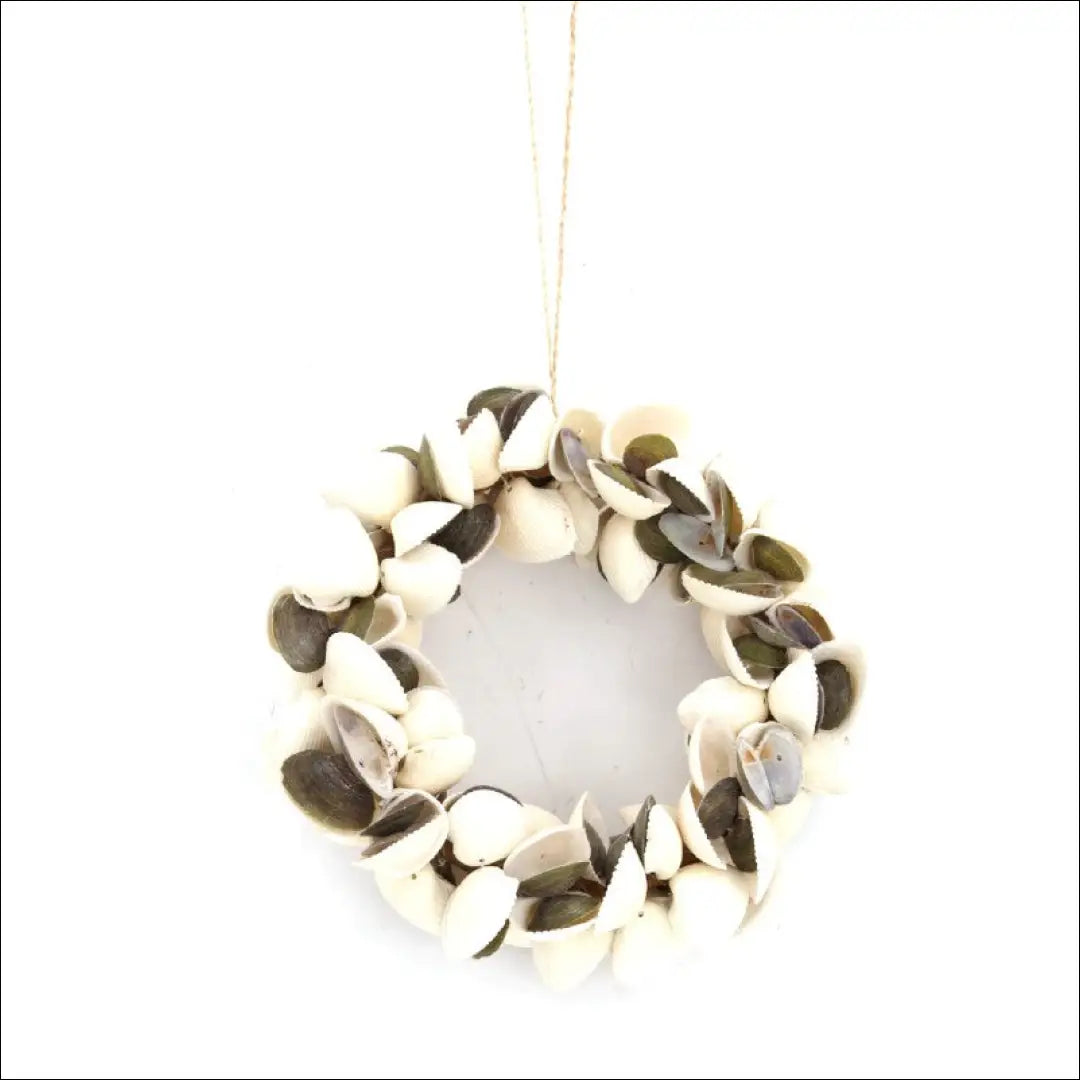 Kriauklių vainikas DI7474 - €13 Save 65% __label:Pristatymas 1-2 d.d., color-balta, interjeras, sienu dekoracijos,