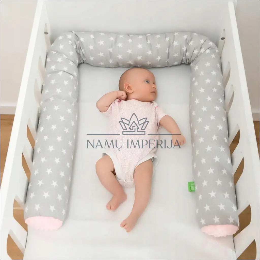 Kūdikio lovos apsaugėlė DI9556 - €26 Save 50% 25-50, __label:Pristatymas 1-2 d.d., color-balta, color-pilka,
