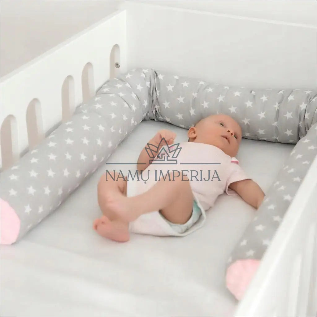 Kūdikio lovos apsaugėlė DI9556 - €26 Save 50% 25-50, __label:Pristatymas 1-2 d.d., color-balta, color-pilka,