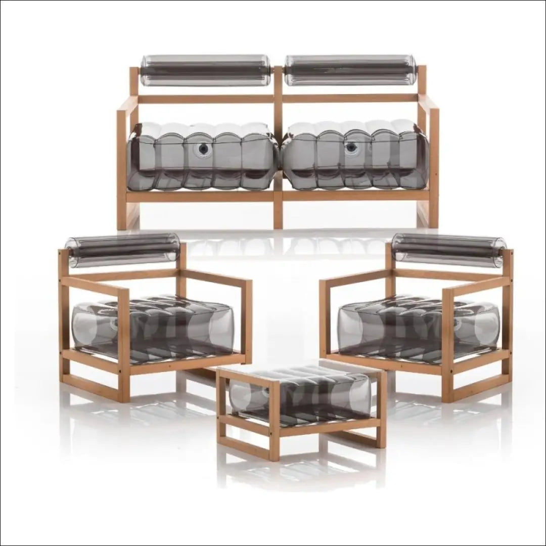 Lauko baldų komplektas (4 dalys) ’Mojow’ LI555 - €784 Save 60% __label:Pristatymas 1-2 d.d., color-juoda, color-ruda,