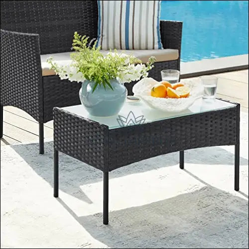Lauko baldų komplektas (4 dalys) SM002 - €421 Save 30% __label:Pristatymas 5-14 d.d., color-pilka, color-smelio, lauko