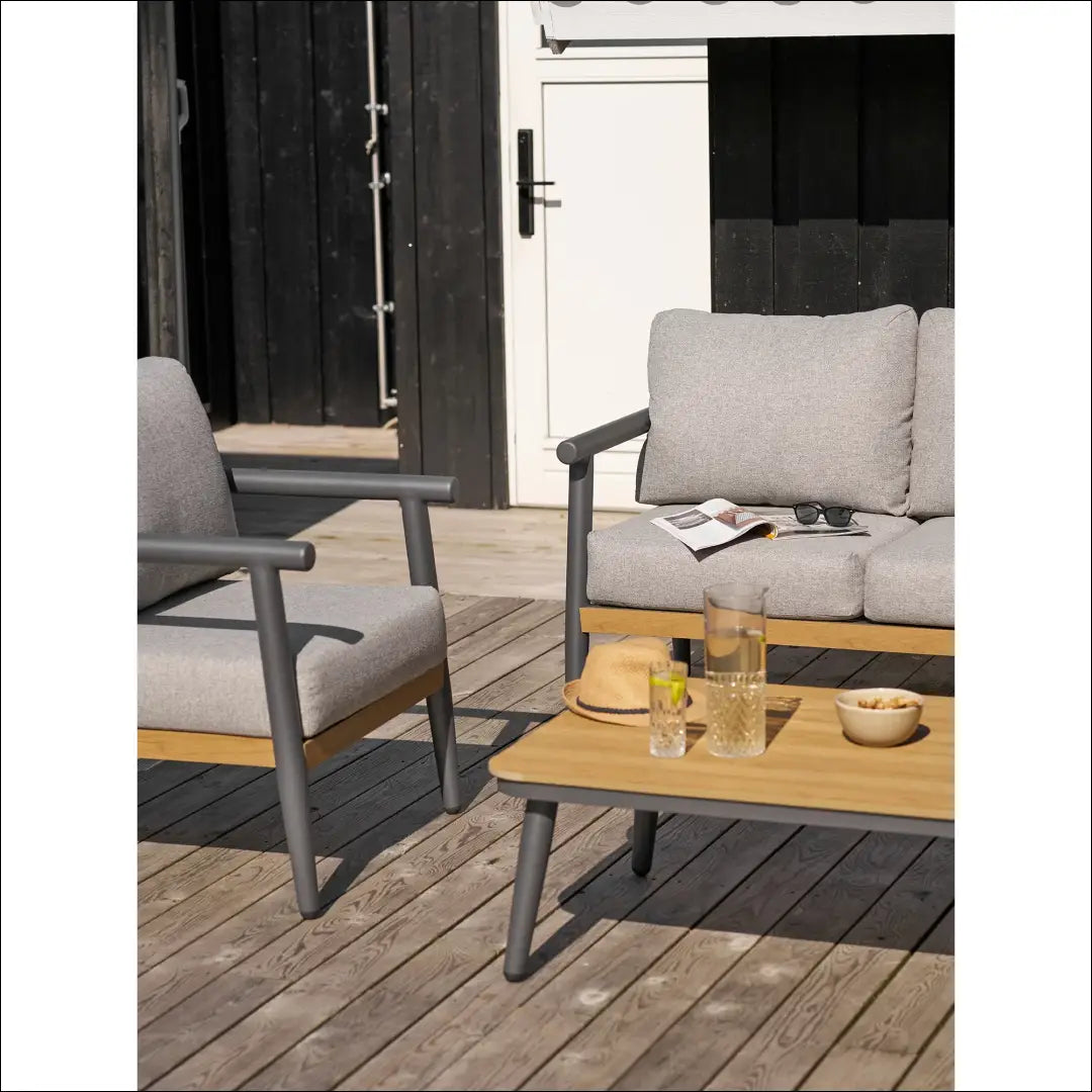 Lauko baldų komplektas aliuminis antracito pilka su pagalvėlėmis RD1119 - €1,653 Save 15% __label:Pristatymas 5-14