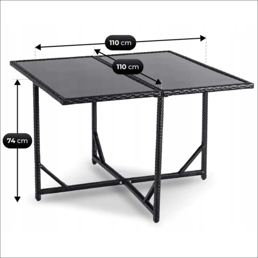 Lauko baldų komplektas juodos spalvos / kreminės TE1231 - €615 Save 15% __label:Pristatymas 5-14 d.d., elite, over-200,
