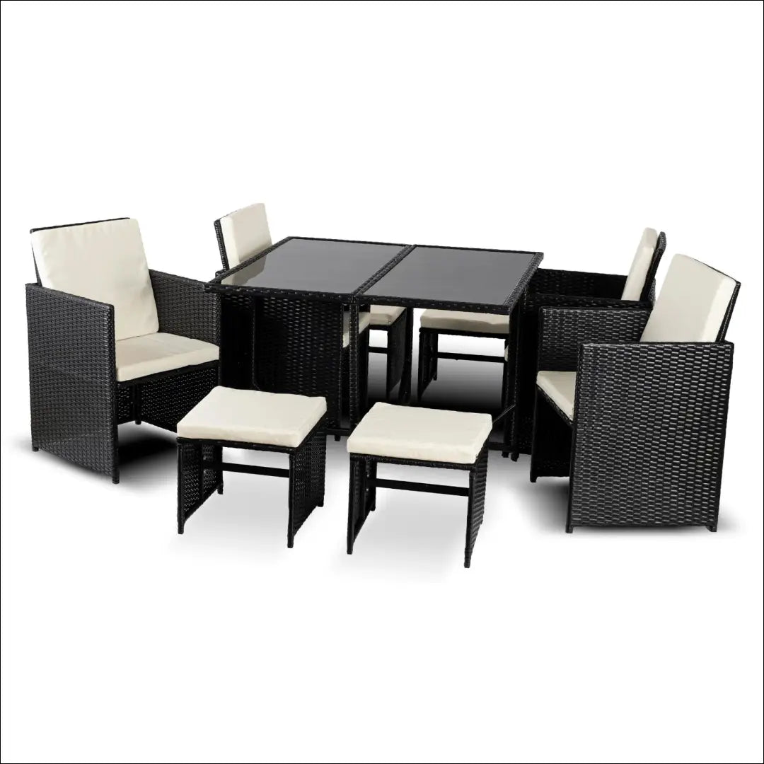 Lauko baldų komplektas juodos spalvos / kreminės TE1231 - €615 Save 15% __label:Pristatymas 5-14 d.d., elite, over-200,