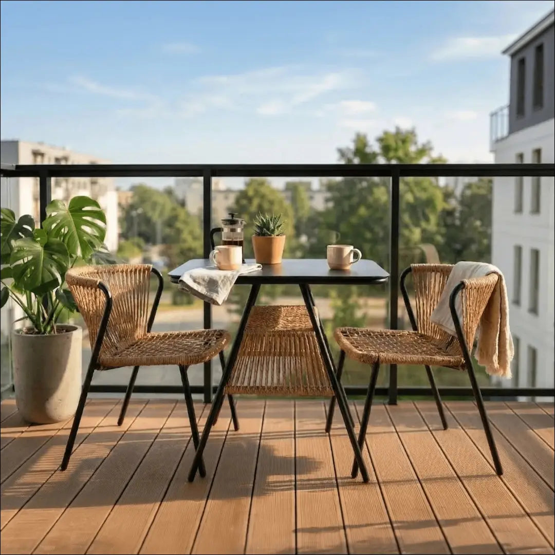 Lauko baldų komplektas juodos spalvos / rudos TE1227 - €224 Save 15% __label:Pristatymas 5-14 d.d., elite, over-200,