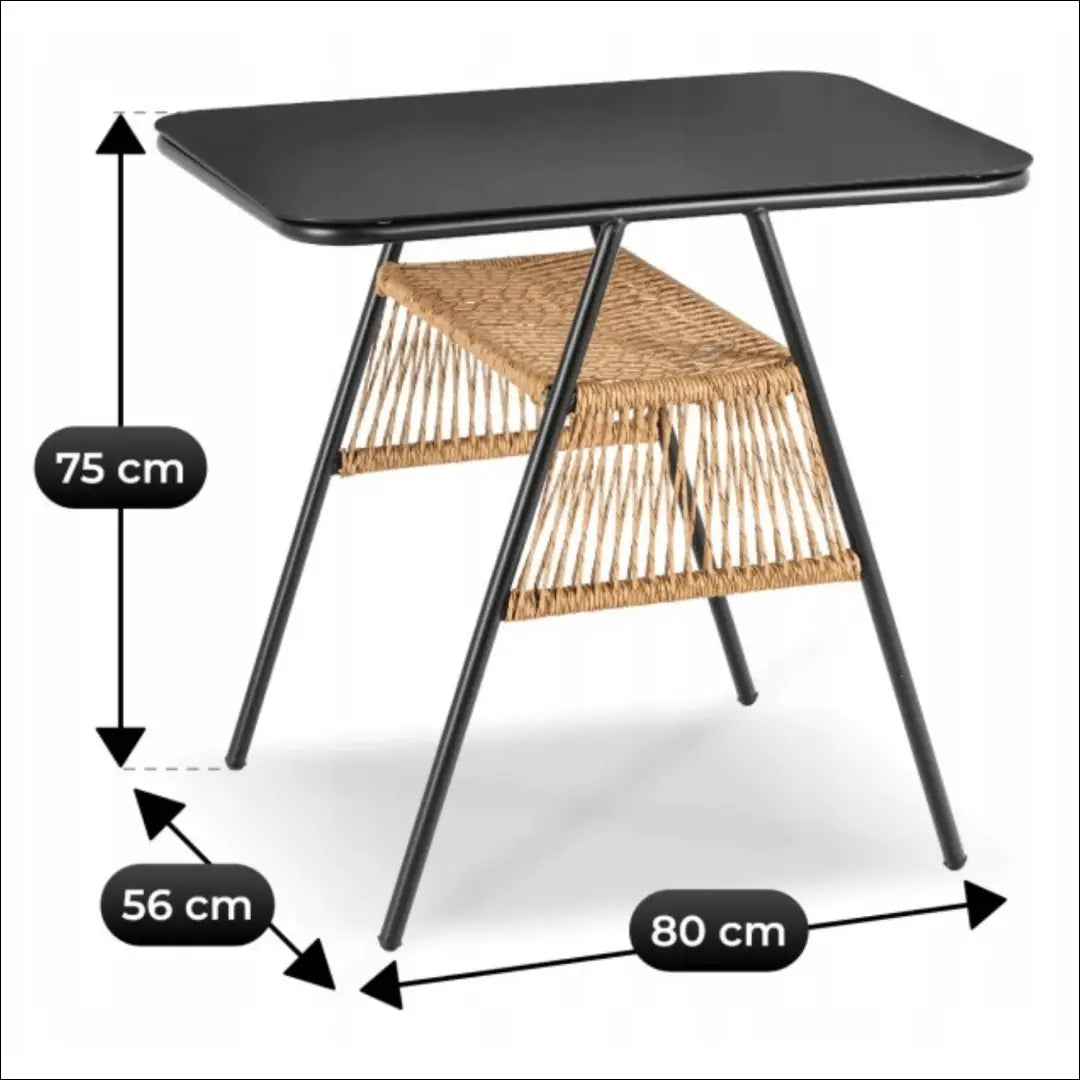 Lauko baldų komplektas juodos spalvos / rudos TE1227 - €224 Save 15% __label:Pristatymas 5-14 d.d., elite, over-200,