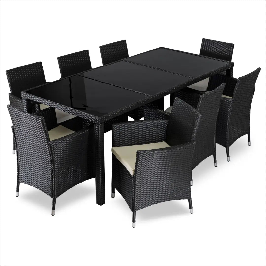 Lauko baldų komplektas juodos spalvos / smėlio TE548 - €820 Save 15% __label:Pristatymas 5-14 d.d., elite, over-200,