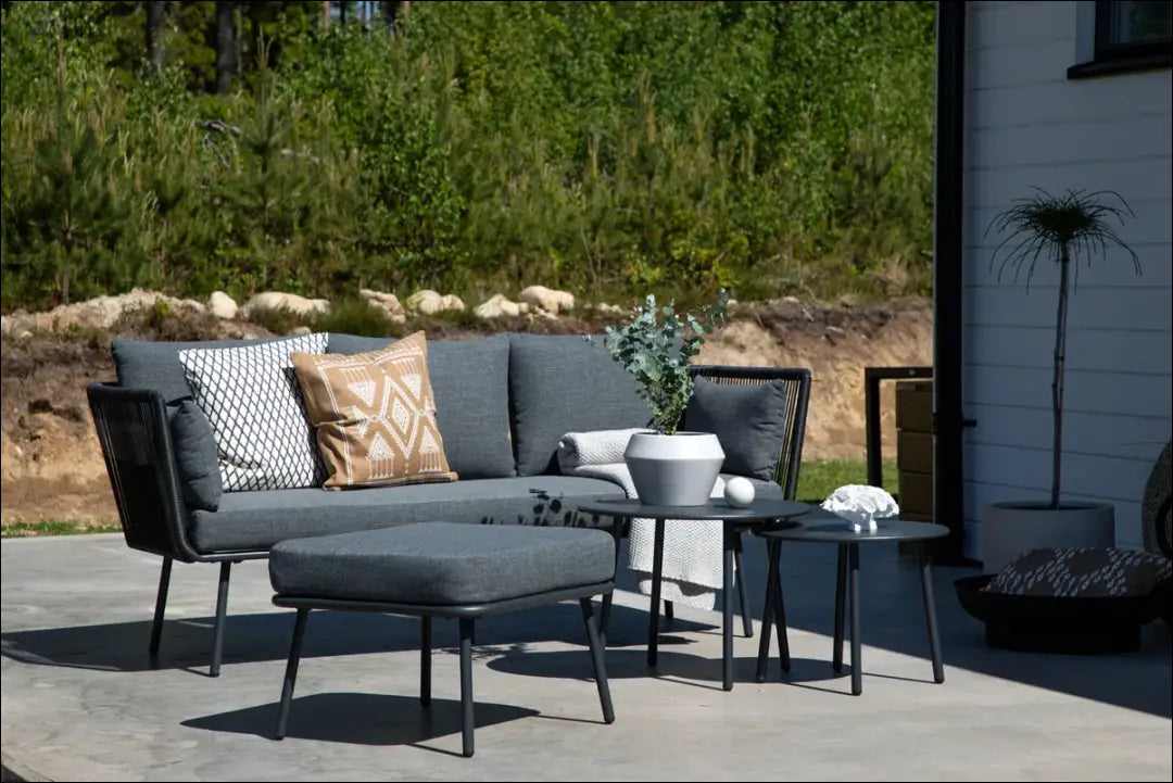 Lauko baldų komplektas LI559 - €346 Save 65% __label:Pristatymas 1-2 d.d., color-juoda, color-pilka, lauko baldai,