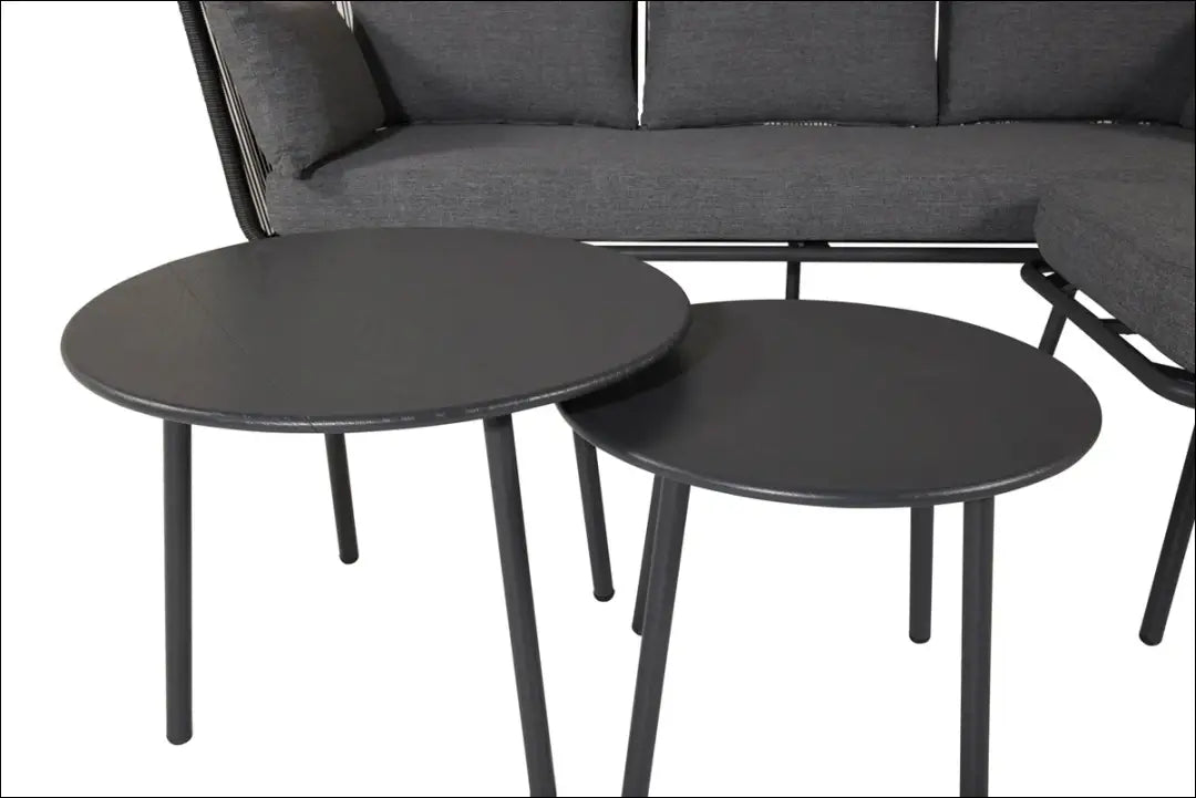 Lauko baldų komplektas LI559 - €346 Save 65% __label:Pristatymas 1-2 d.d., color-juoda, color-pilka, lauko baldai,