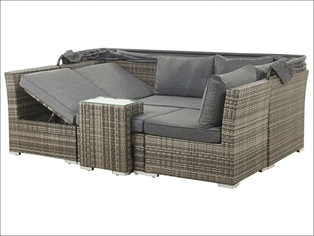 Lauko baldų komplektas LI838 - €1,225 Save 50% __label:Pristatymas 1-2 d.d., color-pilka, color-ruda, lauko baldai,
