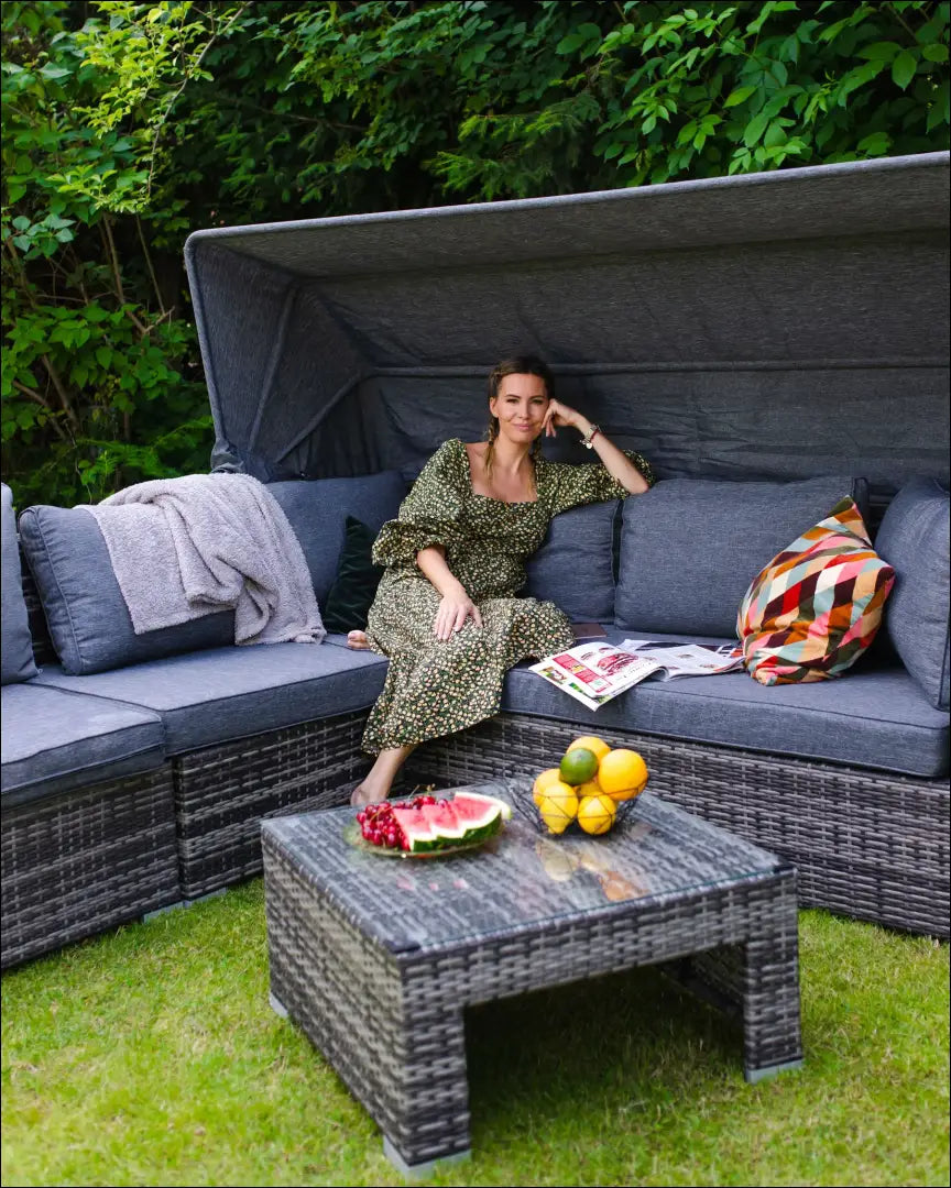 Lauko baldų komplektas LI838 - €1,225 Save 50% __label:Pristatymas 1-2 d.d., color-pilka, color-ruda, lauko baldai,