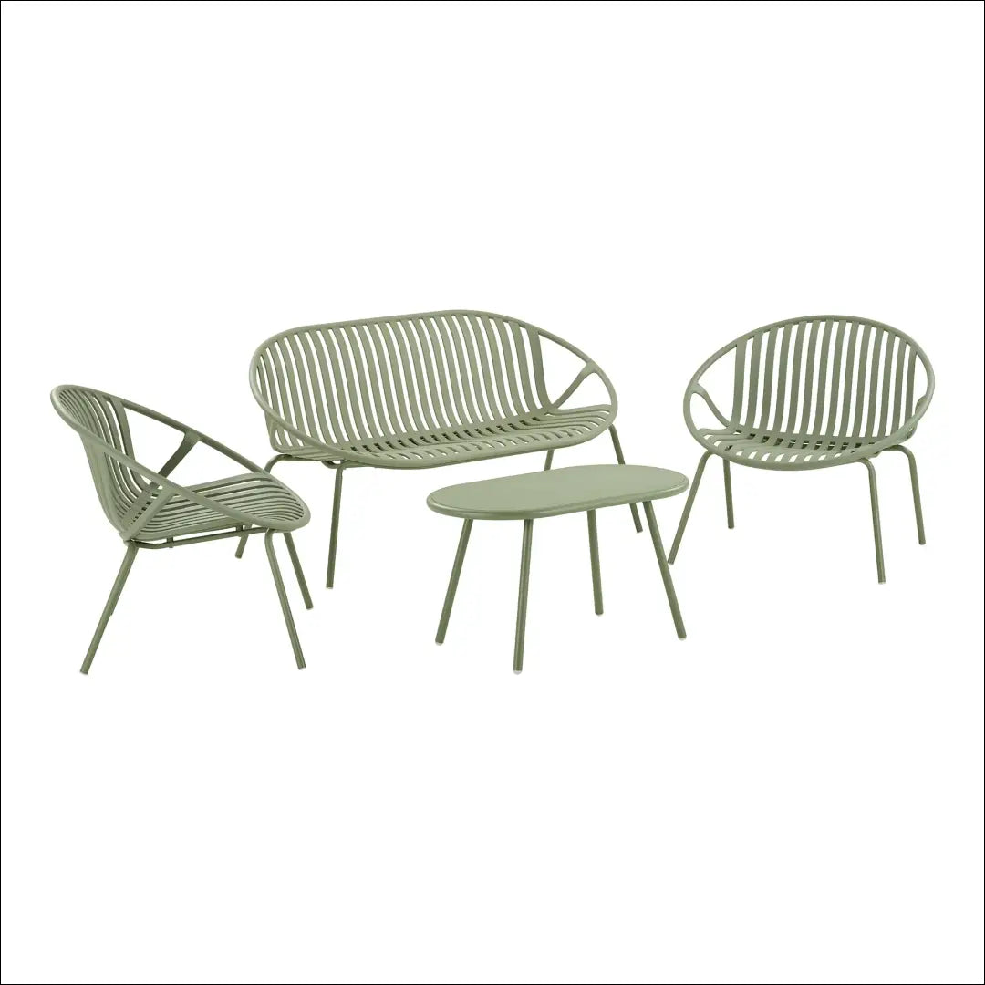 Lauko baldų komplektas polipropilenas/plienas žalias RD1124 - €421 Save 15% __label:Pristatymas 5-14 d.d., Loungeset,