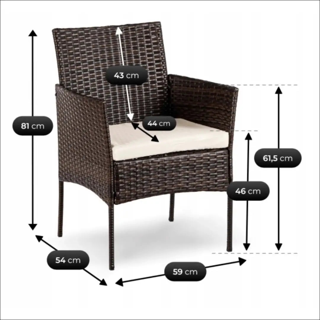 Lauko baldų komplektas smėlio spalvos / rudos TE1219 - €181 Save 15% 100-200, __label:Pristatymas 5-14 d.d., elite,