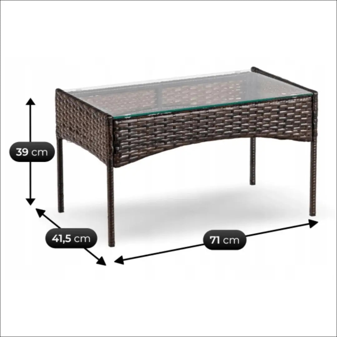 Lauko baldų komplektas smėlio spalvos / rudos TE1219 - €181 Save 15% 100-200, __label:Pristatymas 5-14 d.d., elite,