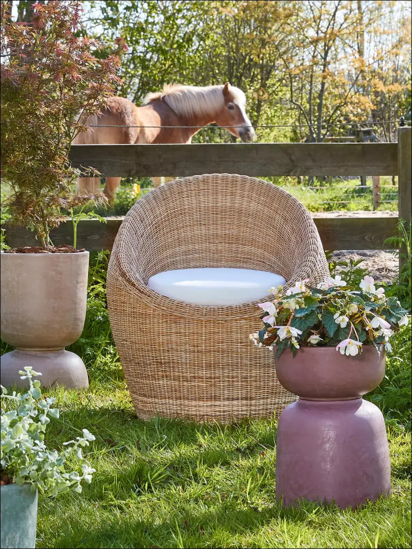 Lauko fotelis LI390 - €135 Save 70% 100-200, __label:Pristatymas 1-2 d.d., color-kremas, color-ruda, lauko baldai €100