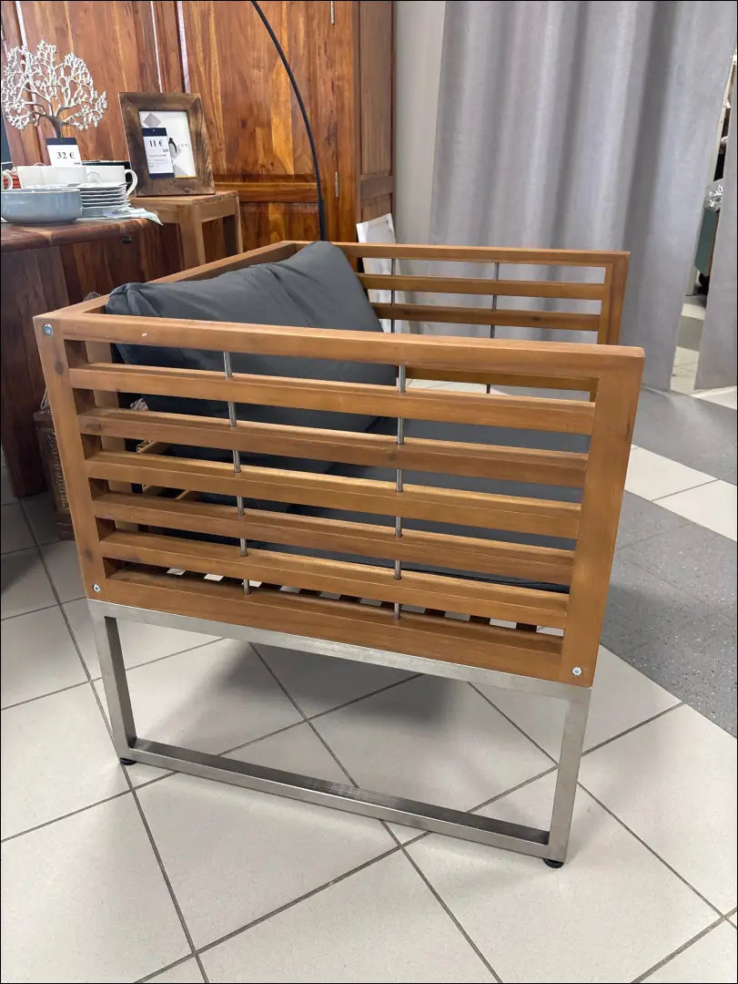 Lauko fotelis LI714 - €214 Save 50% __label:Pristatymas 1-2 d.d., color-pilka, color-ruda, lauko baldai,