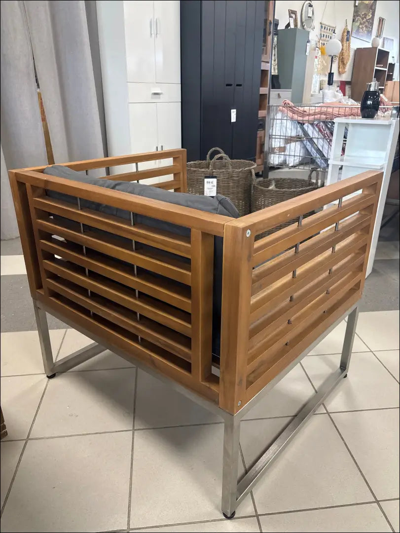 Lauko fotelis LI714 - €214 Save 50% __label:Pristatymas 1-2 d.d., color-pilka, color-ruda, lauko baldai,