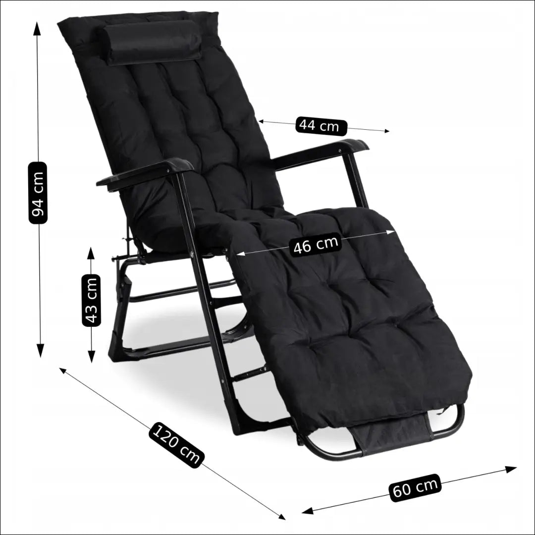 Lauko fotelis su audiniu juodos spalvos TE537 - €67 Save 15% 50-100, __label:Pristatymas 5-14 d.d., elite, Meble