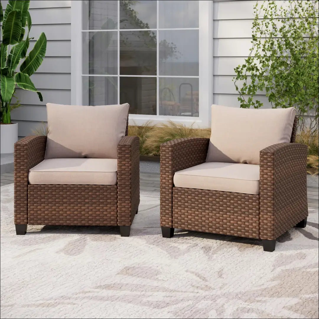 Lauko fotelių komplektas (2vnt) LI843 - €195 Save 50% 100-200, __label:Pristatymas 1-2 d.d., color-ruda, color-smelio,