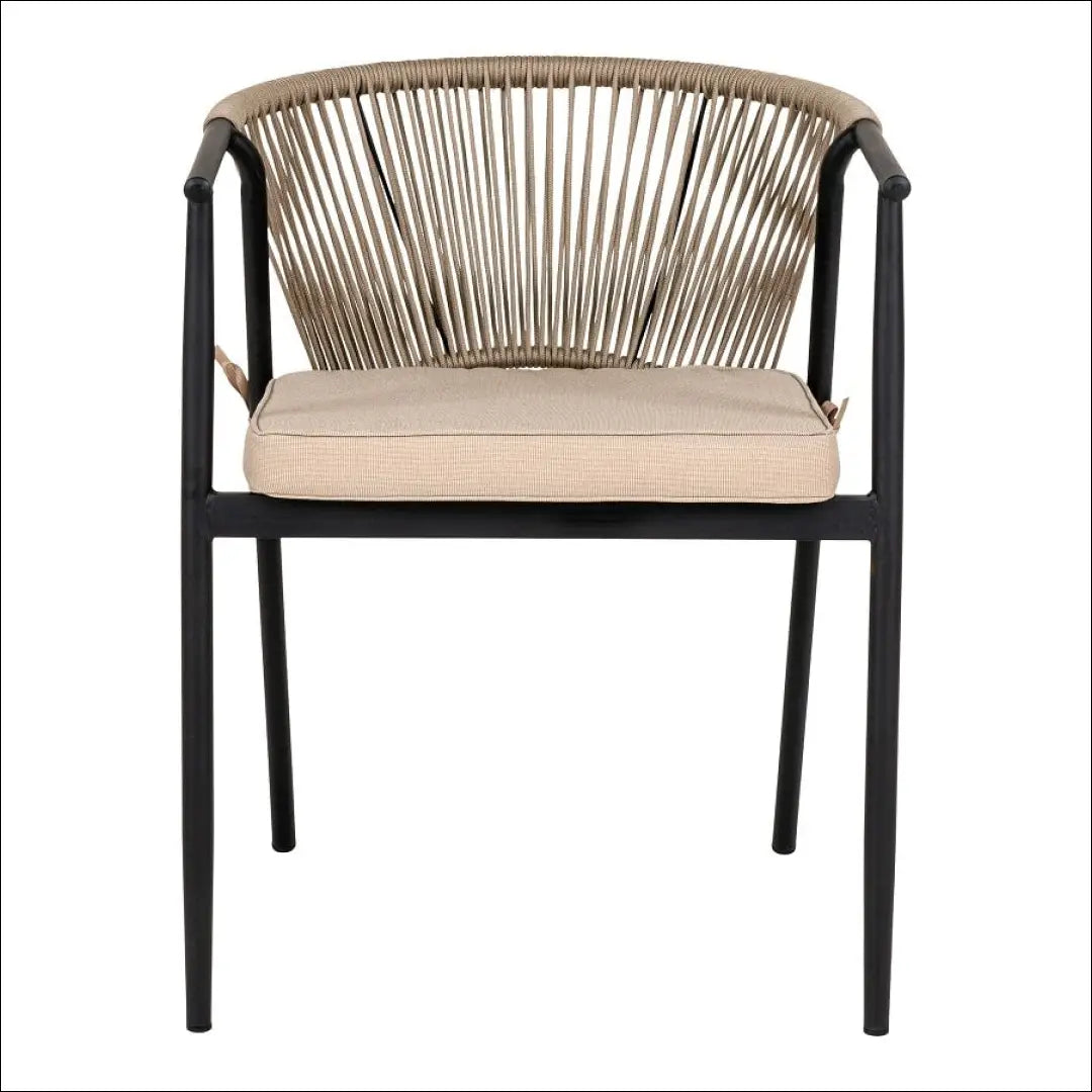 Lauko kėdė LI535 - €64 Save 60% 50-100, __label:Pristatymas 1-2 d.d., color-juoda, color-smelio, lauko baldai €50