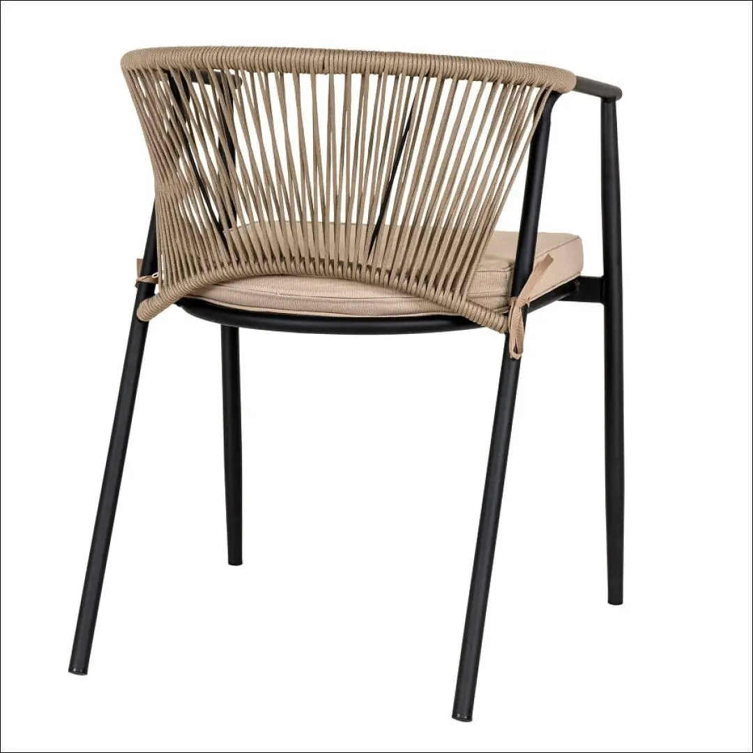 Lauko kėdė LI535 - €64 Save 60% 50-100, __label:Pristatymas 1-2 d.d., color-juoda, color-smelio, lauko baldai €50