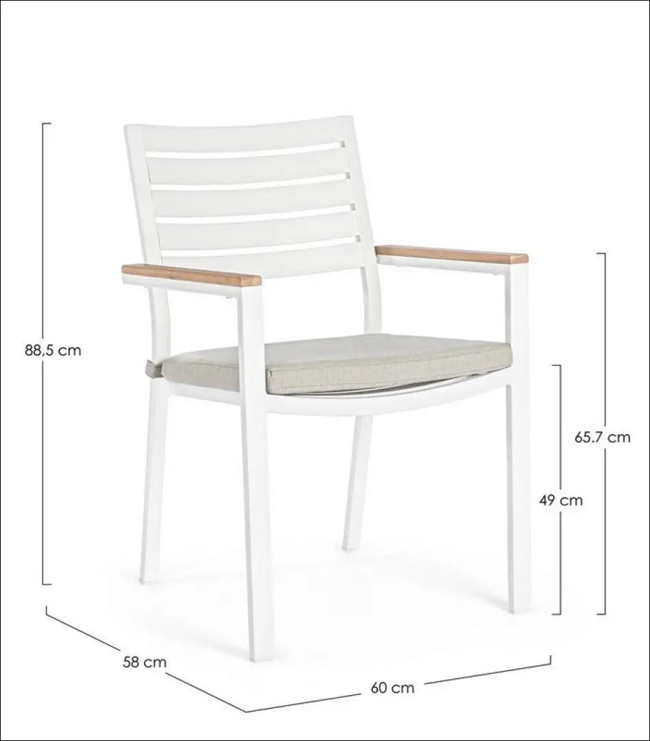 Lauko kėdė LI575 - €80 Save 65% 50-100, color-balta, lauko baldai, lauko-kedes, material-metalas Balta / Metalas €50