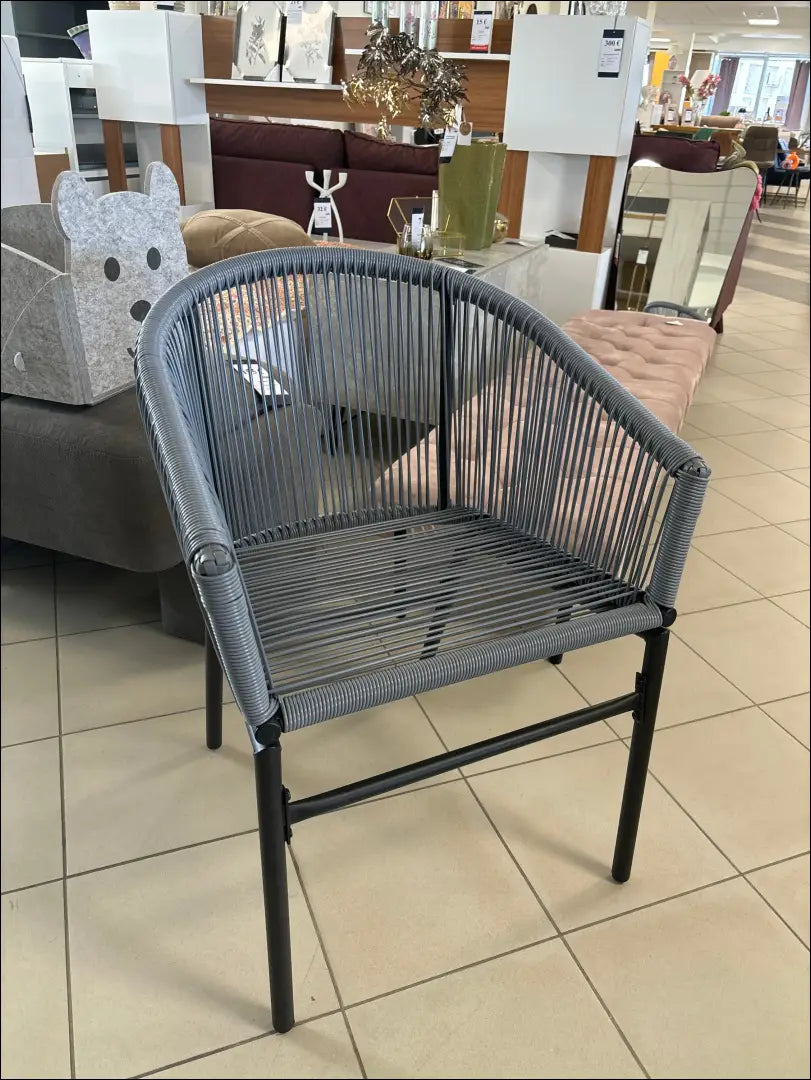 Lauko kėdė LI610 - €58 Save 50% 50-100, __label:Pristatymas 1-2 d.d., color-juoda, color-pilka, lauko baldai Pilka