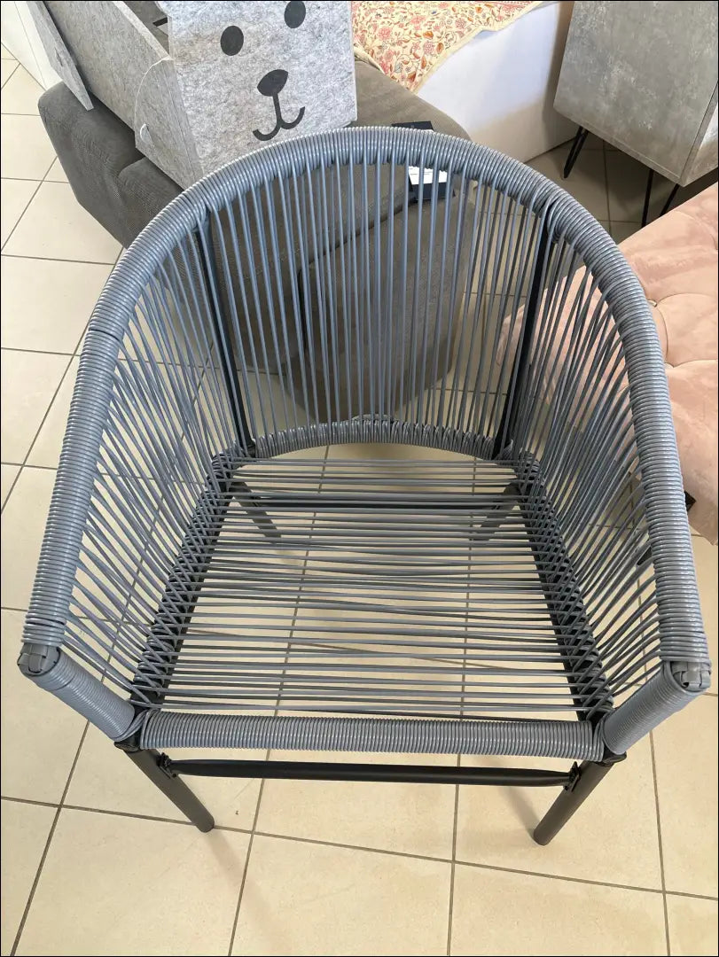 Lauko kėdė LI610 - €58 Save 50% 50-100, __label:Pristatymas 1-2 d.d., color-juoda, color-pilka, lauko baldai Pilka